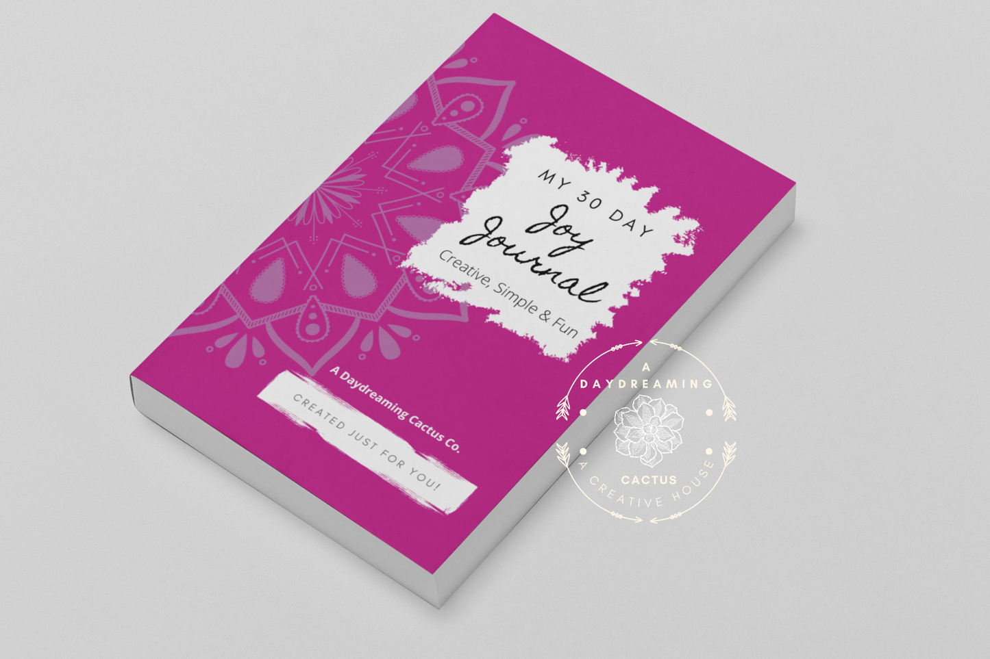 My 30 Day Joy Journal ~ Simple Mandala Theme Designed Interior ~ Multiple Various Colorful Covers ~ JJM02