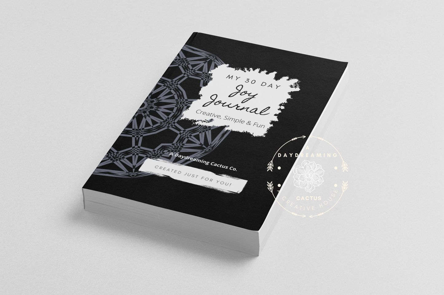 My 30 Day Joy Journal ~ Simple Mandala Theme Designed Interior ~ Multiple Various Colorful Covers ~ JJM02