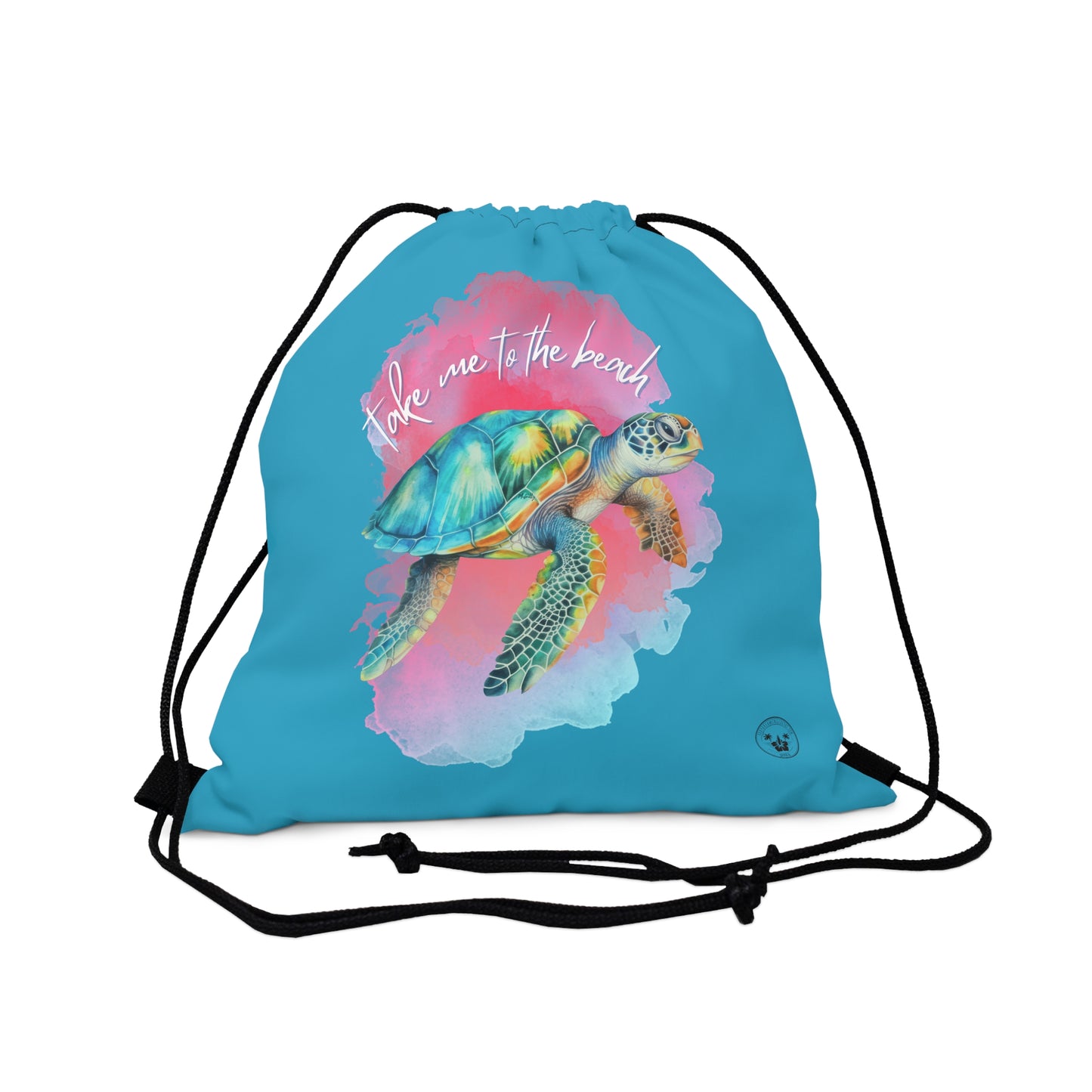 2023 Turtle Beach Time Teal Outdoor Drawstring Bag
