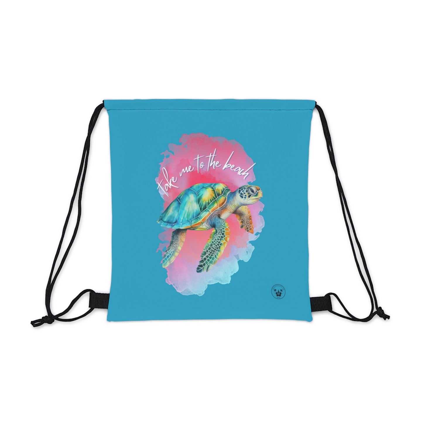 2023 Turtle Beach Time Teal Outdoor Drawstring Bag