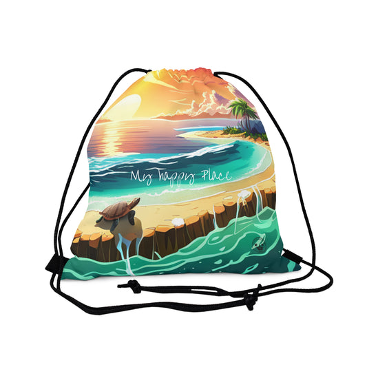 Various Colorful Beach Graphic Designs ~ Drawstring Backpack ~ 6 Different Designs