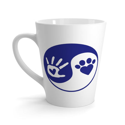 Blue Ying Yang Hand and Paw Coffee Latte Mug ~ Dog Lovers Tea Cup Drinkware