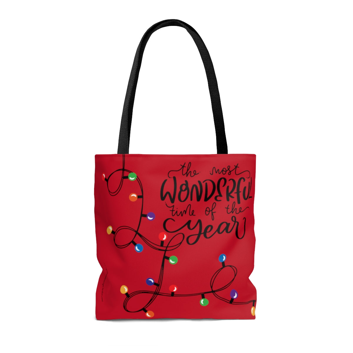 The Most Wonderful Time of Year Red Tote Bag - Travel Grocery Carry-on