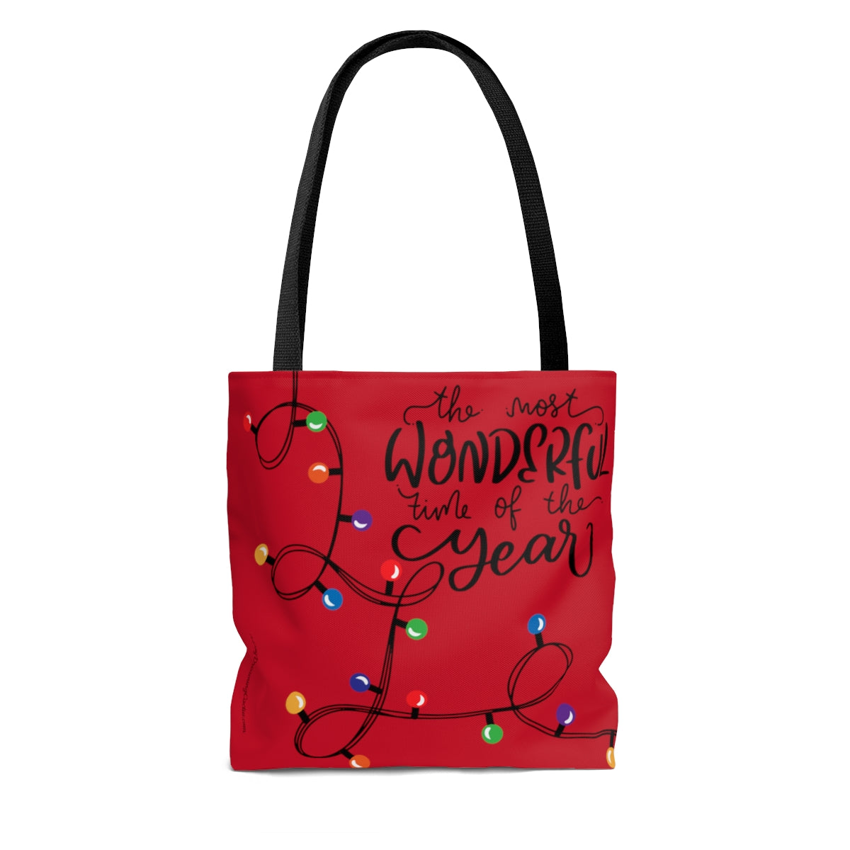 The Most Wonderful Time of Year Red Tote Bag - Travel Grocery Carry-on