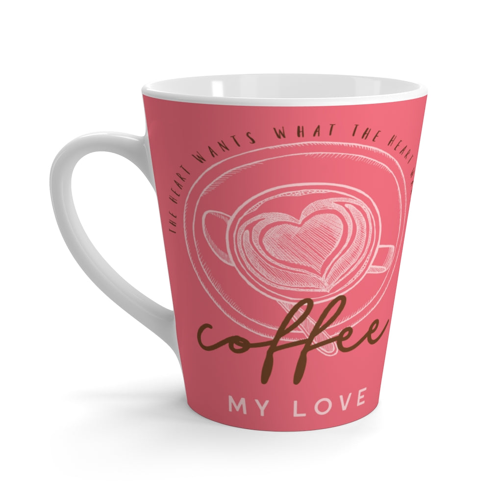 The Heart What's What The Heart Wants Pink Brown Latte Mug