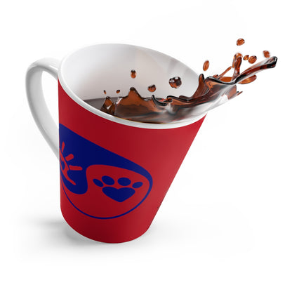 Red and Blue Ying Yang Hand and Paw Latte Mug ~ Dog Lovers Coffee Tea Drinkware