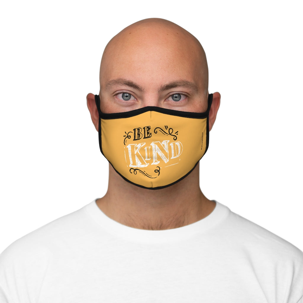 Be Kind Gold Classic Style Form Fitted Polyester Face Covering Mask