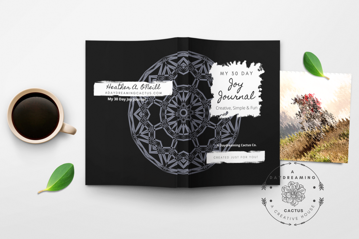 My 30 Day Joy Journal ~ Simple Mandala Theme Designed Interior ~ Multiple Various Colorful Covers ~ JJM02