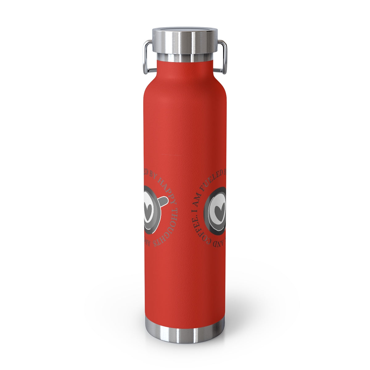 I'm Fueled By Happy Thoughts and Coffee - 22oz Vacuum Insulated Bottle - Hot or Cold