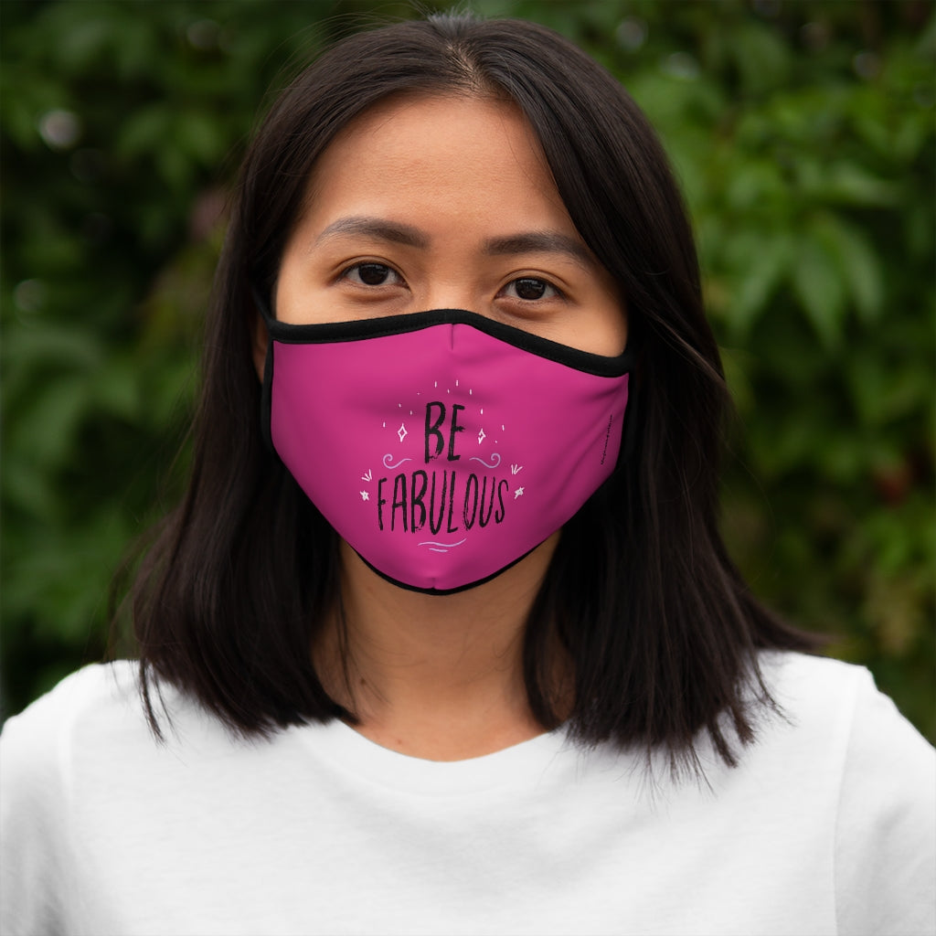 Be Fabulous Pink Classic Style Form Fitted Polyester Face Covering Mask