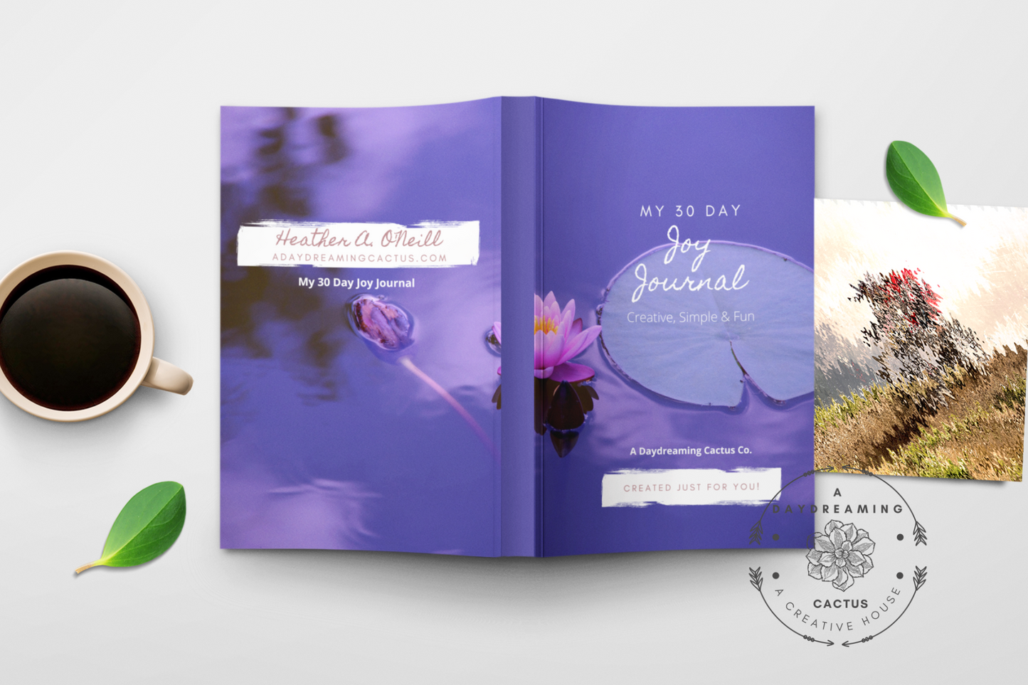 My 30 Day Joy Journal ~ 3 Different Covers offered (Lavender Fields, Daisies, Lily Pad) ~ JJNF04