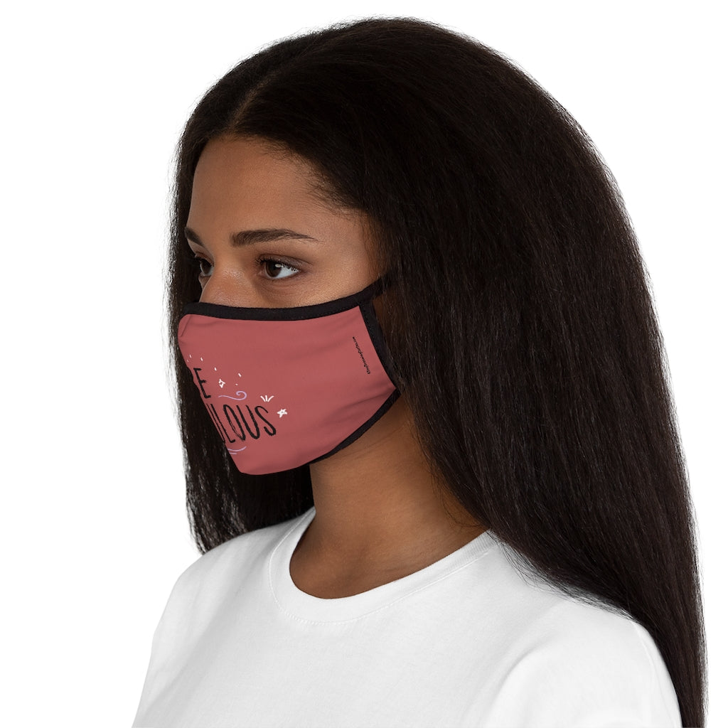 Be Fabulous Maroon Classic Style Form Fitted Polyester Face Covering Mask