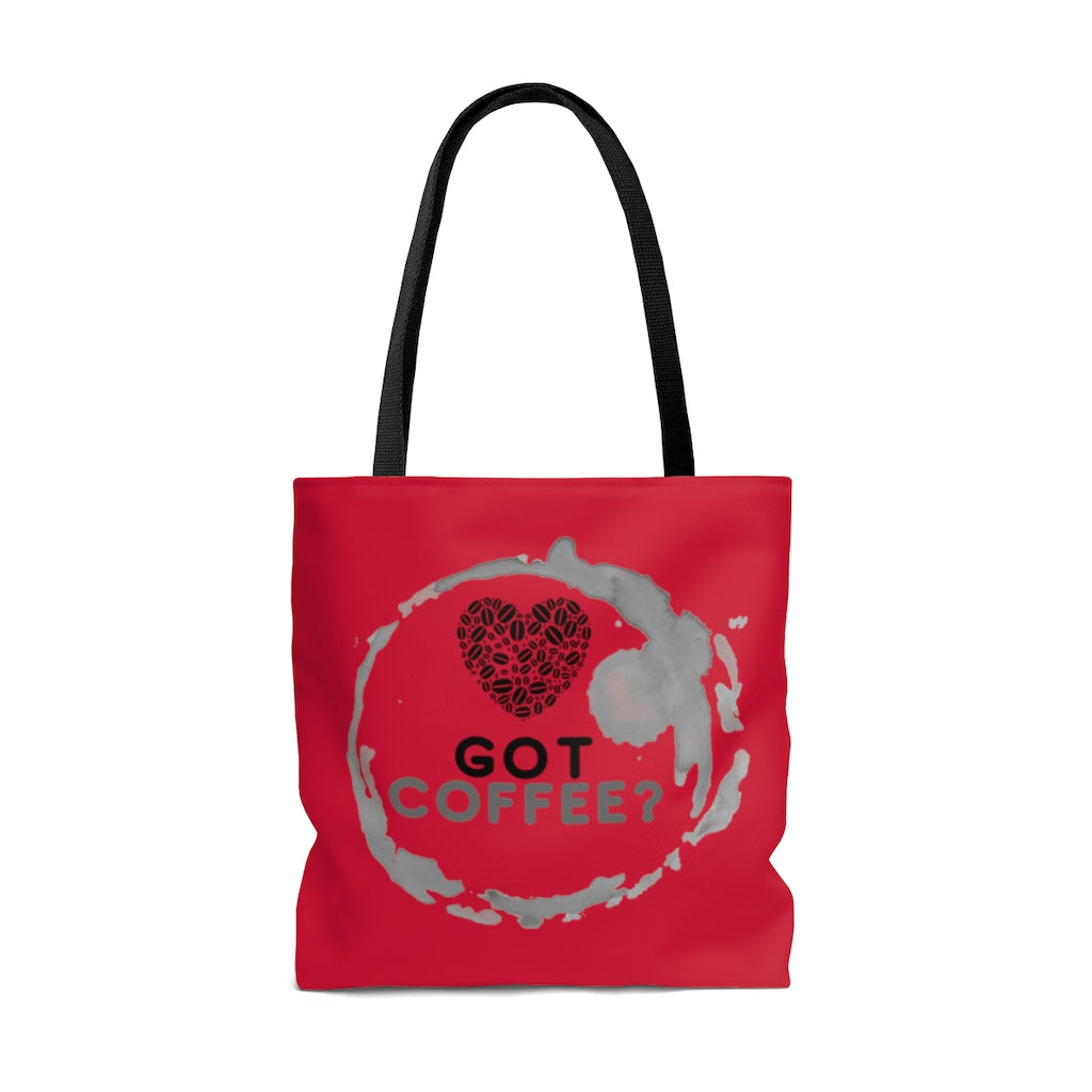 Got Coffee Graphic Red Tote Bag - Travel Carry-on - Blue - 3 sizes