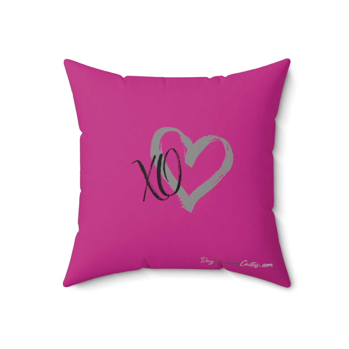 Pink Square Pillow Case - Live Love Bark - Home Decor Pillow Cover - Accent Pillow Cover