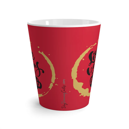 Red Life Begins After Coffee Latte Mug