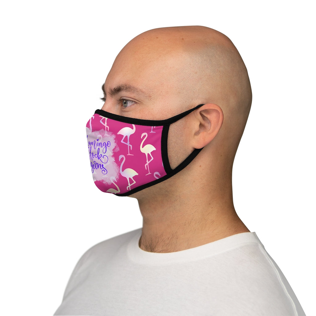 Be A Flamingo Pink Flamingo Classic Style Form Fitted Polyester Face Covering Mask