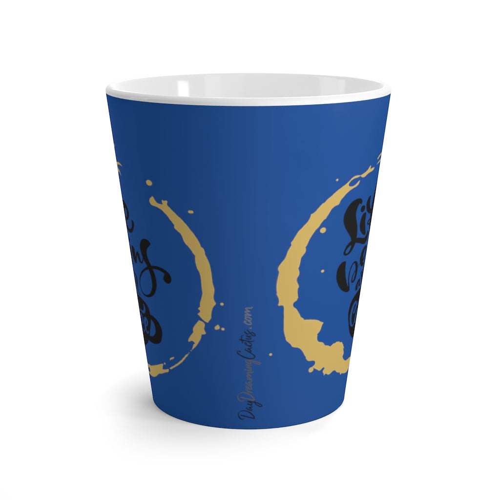 Life Begins After Coffee Blue Latte Mug - Tea Cup