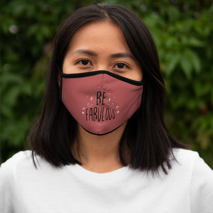 Be Fabulous Maroon Classic Style Form Fitted Polyester Face Covering Mask