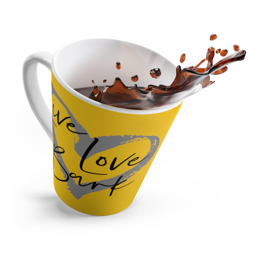 Live Love Bark - Gold Coffee Latte Mug - Tea Cup