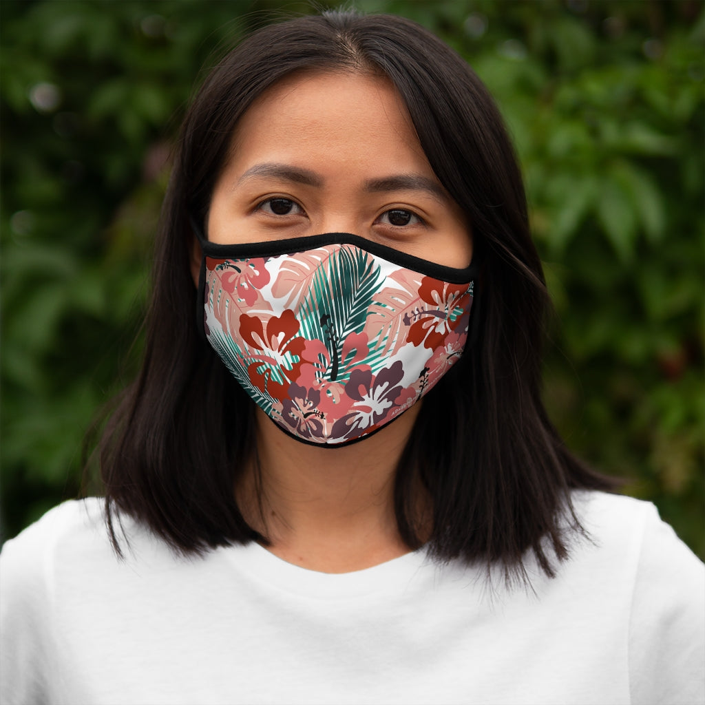 Reds Hawaiian Style Form Fitted Polyester Face Covering Mask
