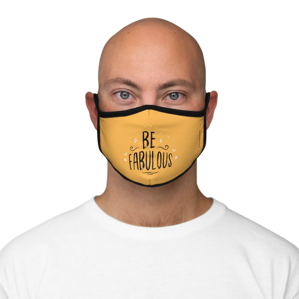 Be Fabulous Gold Classic Style Form Fitted Polyester Face Covering Mask