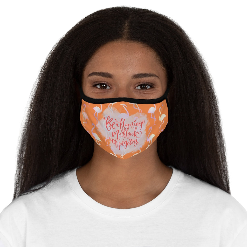 Be A Flamingo Orange Flamingo Classic Style Form Fitted Polyester Face Covering Mask