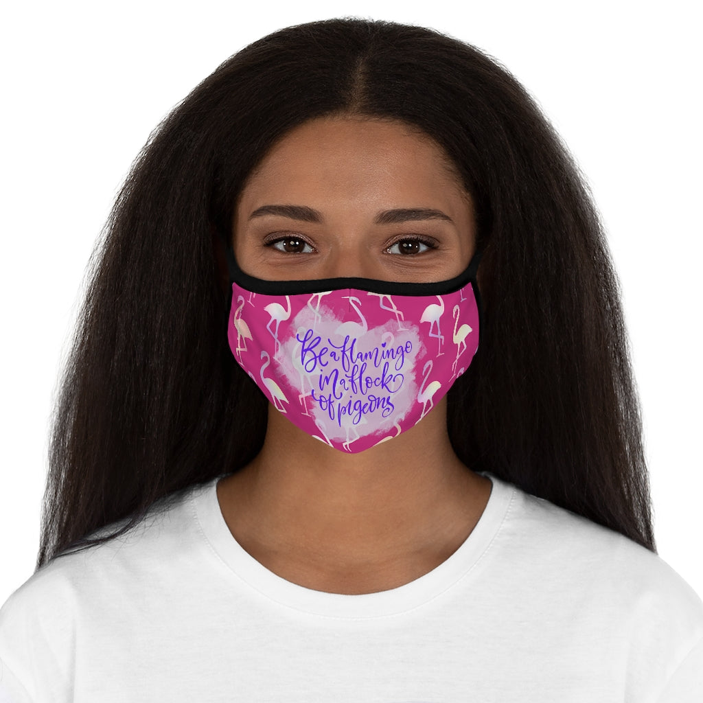 Be A Flamingo Pink Flamingo Classic Style Form Fitted Polyester Face Covering Mask