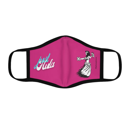 Just Hula & Hula Dancer Pink Hawaiian Style Form Fitted Polyester Face Covering Mask