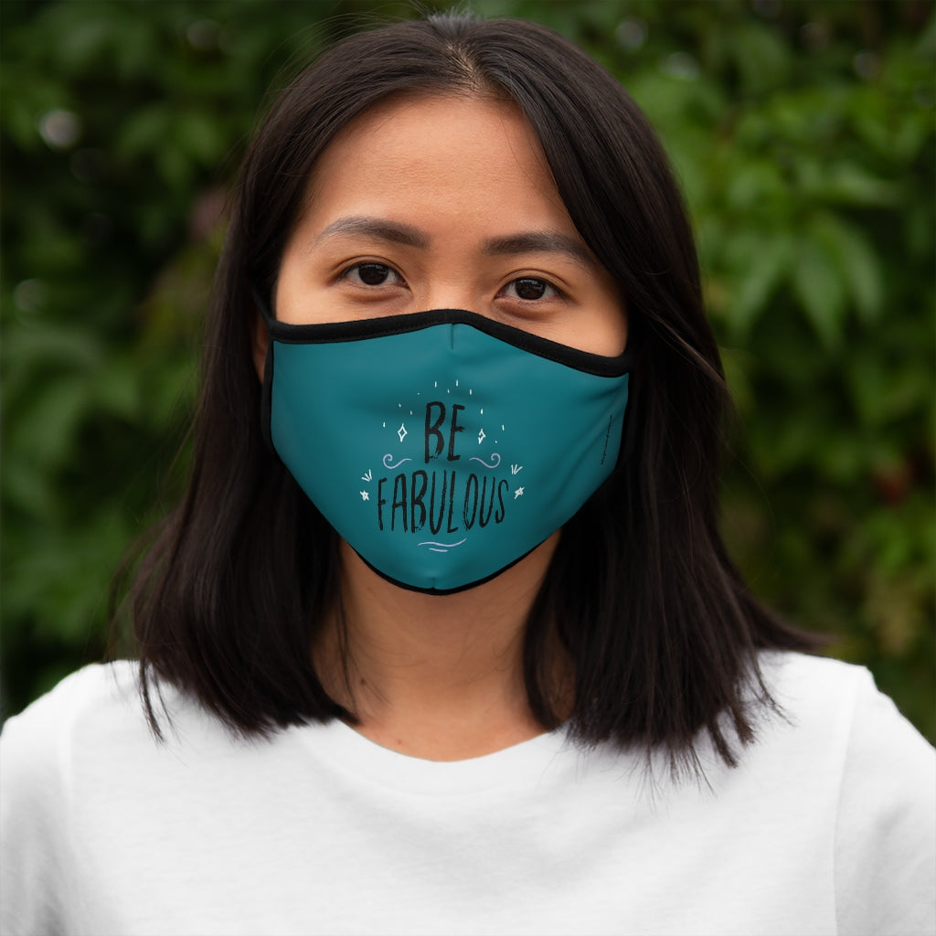 Be Fabulous Teal Classic Style Form Fitted Polyester Face Covering Mask